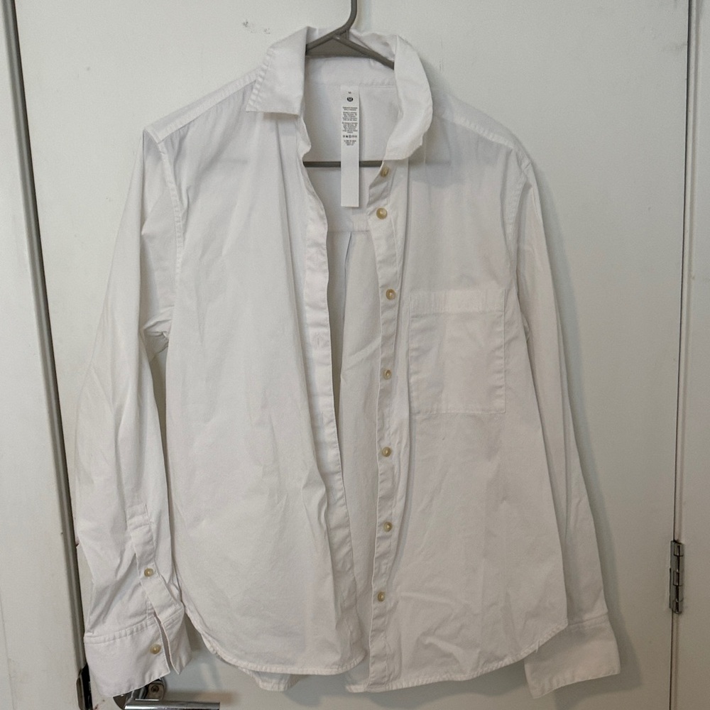 lululemon athletica womens White Button-Down Shirt - Picture 1 of 5